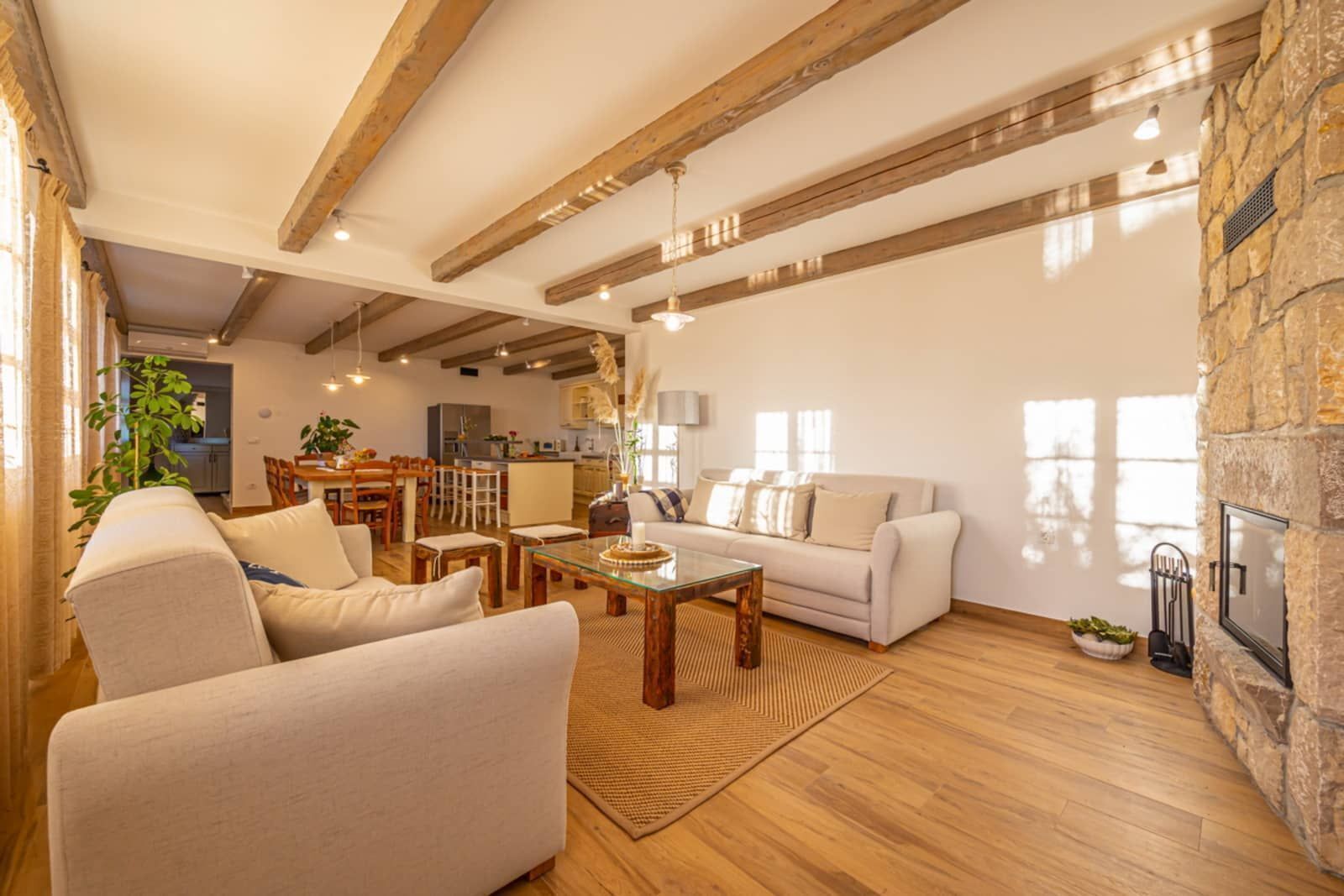 Villa | Living room | Fireplace