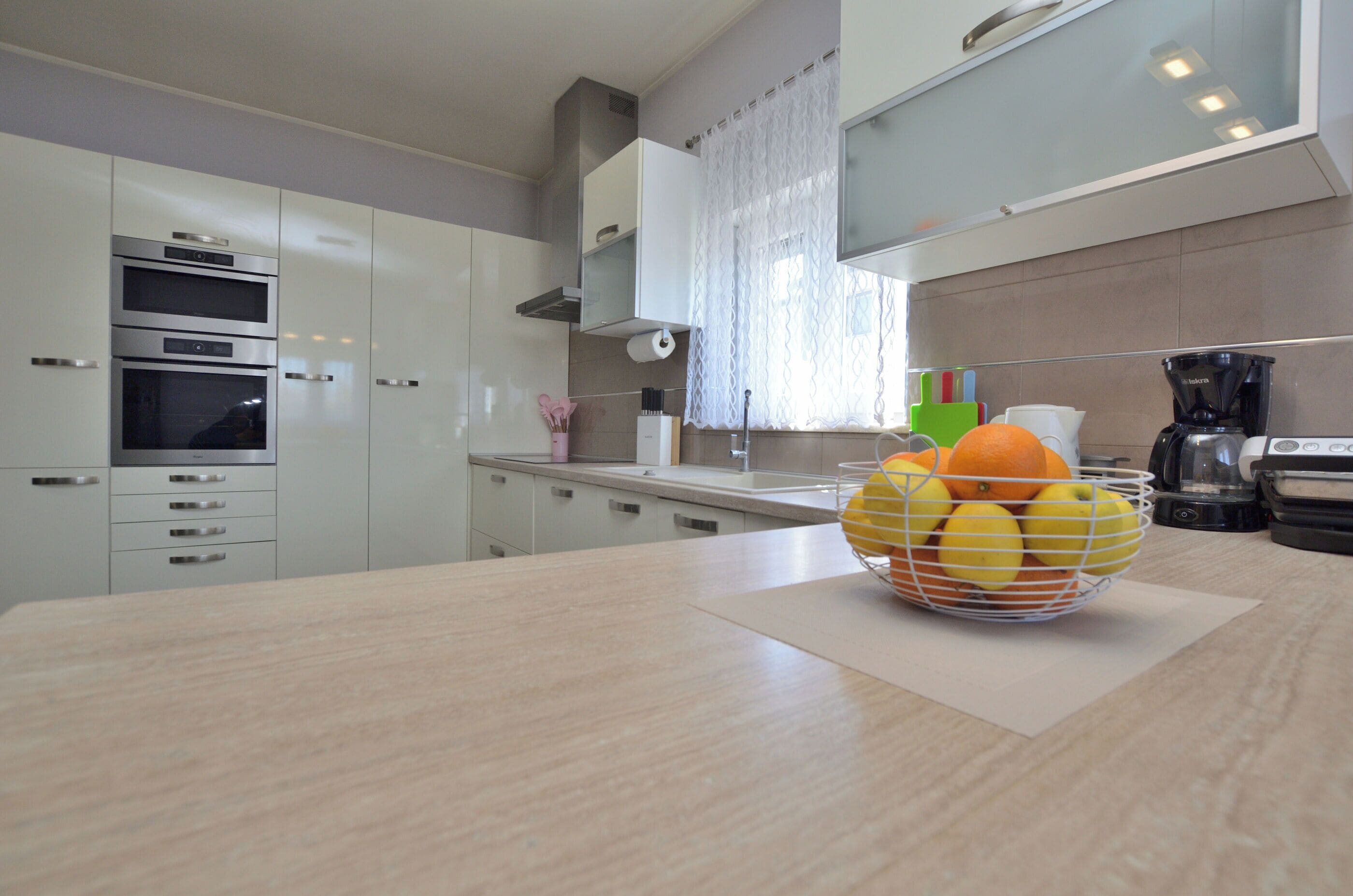 Villa | Private kitchen | Fridge, microwave, oven, stovetop