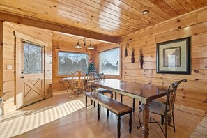 Signature Cabin, 4 Bedrooms, Hot Tub, Mountainside | In-room dining - Just For Fun (Sevierville)