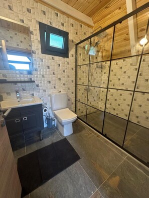 华丽平房, 泳池景观 | 浴室 | 免费洗浴用品、吹风机、毛巾、肥皂