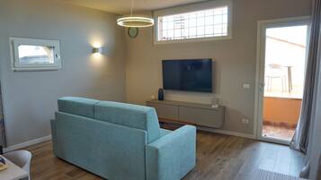 Deluxe-Apartment, Seeblick | Wohnbereich