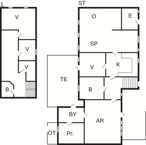 House | Floor plan - 6 Person Holiday Home in Thyholm (Thyholm)