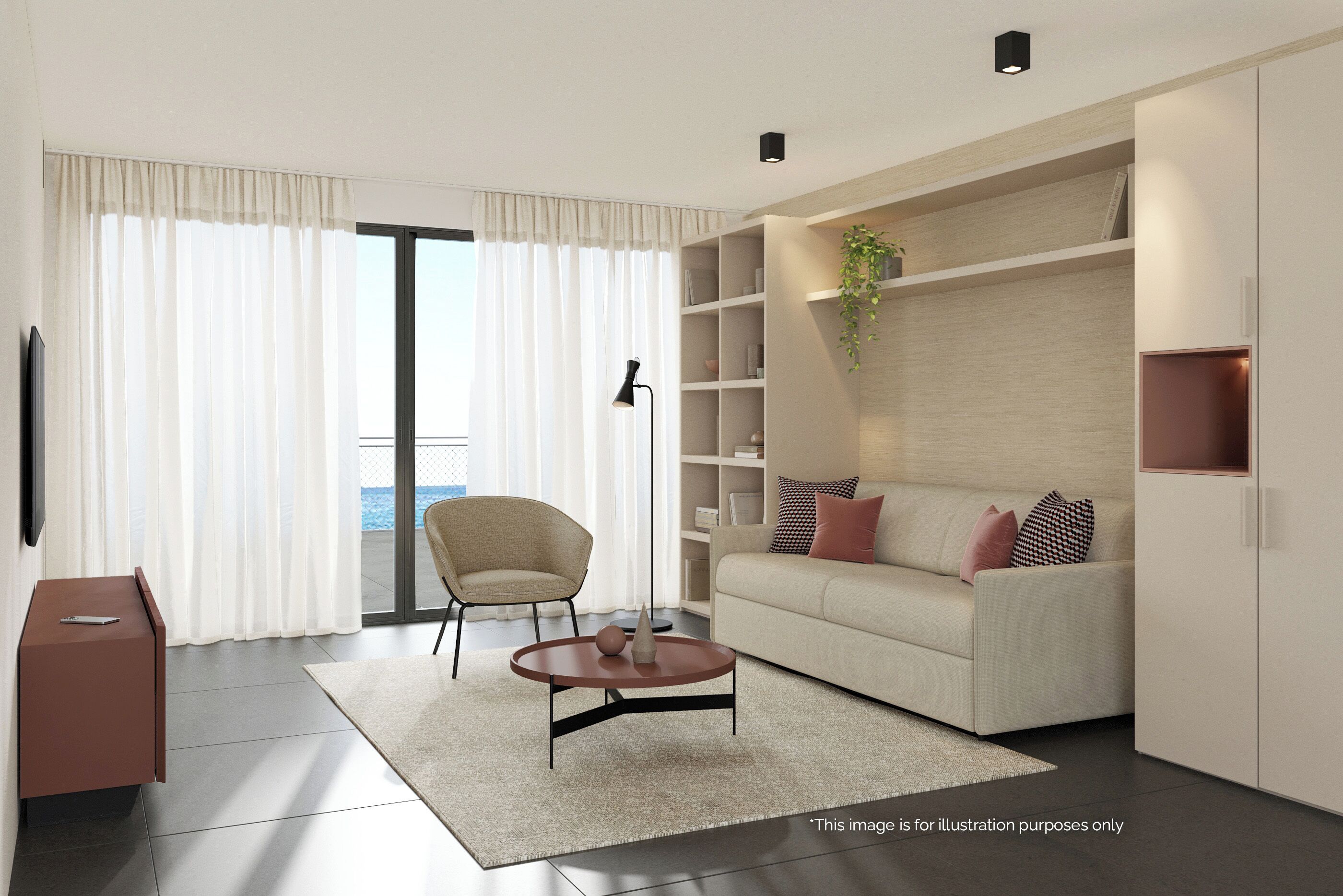 Apartment, Balcony, Sea View | In-room safe, desk, iron/ironing board, free WiFi