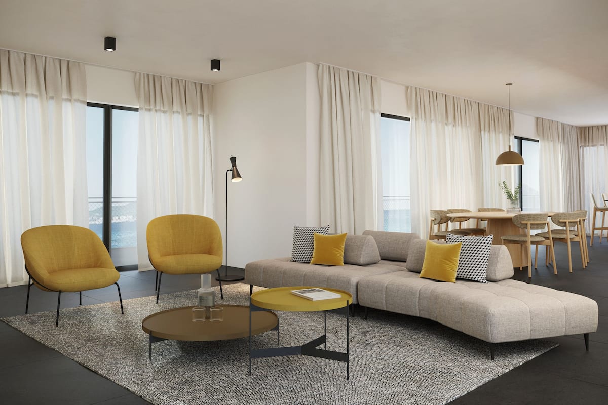 Vollo sea view penthouse | Coffres-forts dans les chambres, fer et planche à repasser