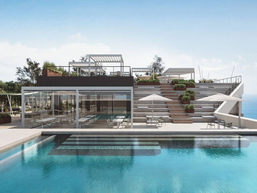 Piscina externa sazonal