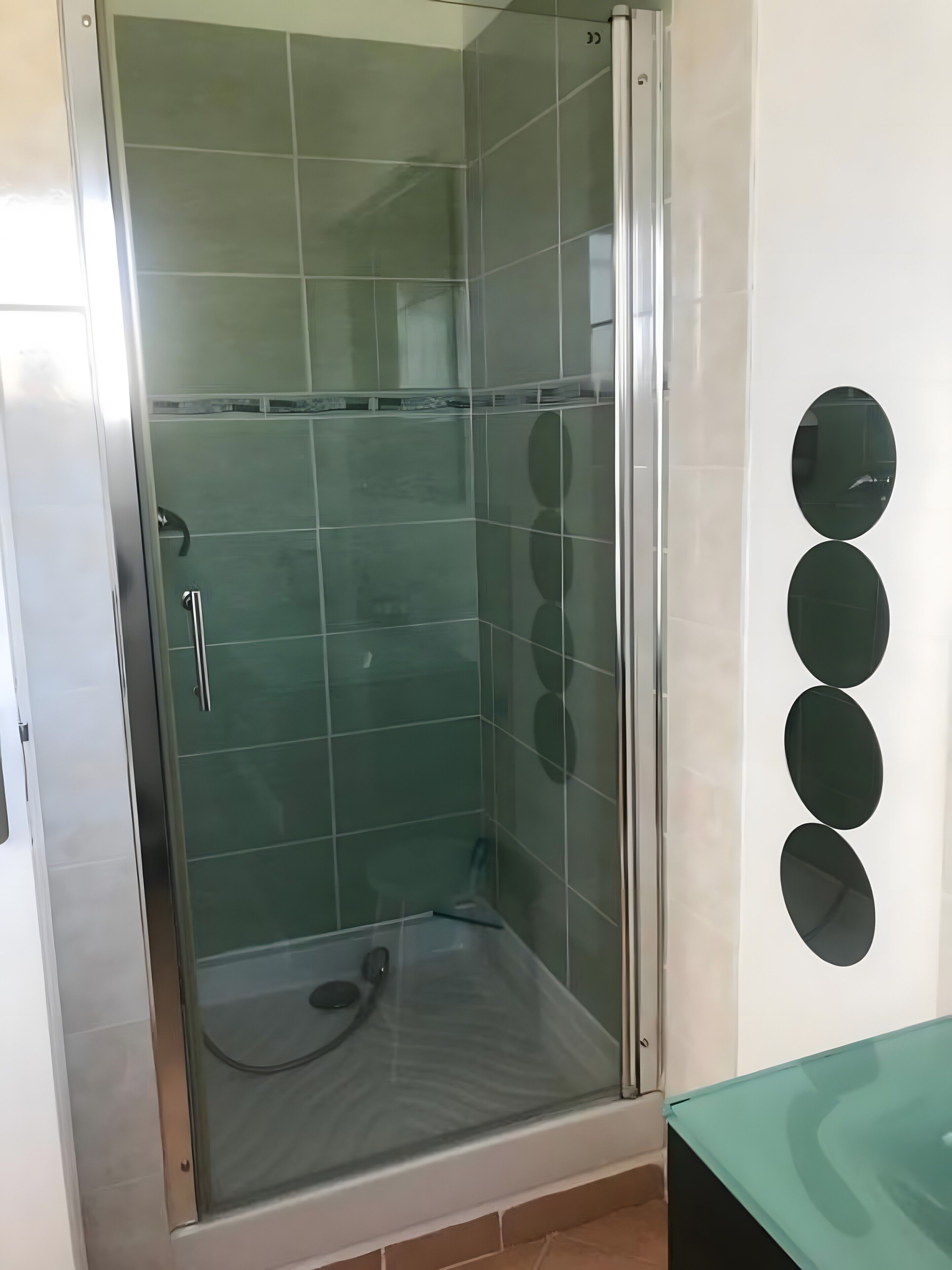 Suihku, ilmaiset hygieniatuotteet, hiustenkuivaaja, pyyhkeet