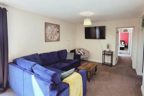 Living room with Double sofa bed