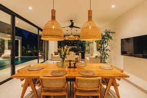 Dining - Rooftop•Luxury Chic 3BR villa with Pool in Canggu (Badung Regency)