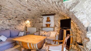 TV, fireplace, ping pong