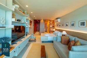 1 bedroom, iron/ironing board, internet, bed sheets - Apartment in Armação with Ocean View (Salvador)