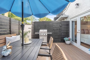 Condo, 1 King Bed with Sofa bed (La Barra #103) | Outdoor dining - La Barra #103 (St. Pete Beach)