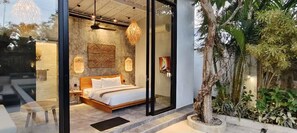 4 bedrooms, iron/ironing board, free WiFi, bed sheets - Tropical 4BR Villa w/ Long Pool, Bathtubs & Sunset Terrace (Badung Regency)