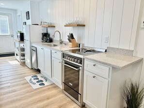 Fridge, microwave, oven, dishwasher - Private Downtown Bar Harbor Four-Apartment Home (Bar Harbor)