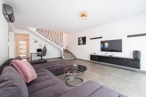 Living room - Panoramic Sea & Velebit Views Villa (Razanac)