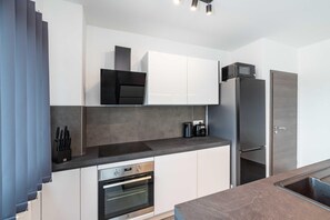 Private kitchen - Panoramic Sea & Velebit Views Villa (Razanac)