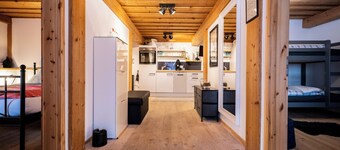 In the traditional farmhouse