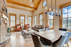 TV, fireplace - Luxury Alpine Loft | Central Breck + Mtn Views (Breckenridge)