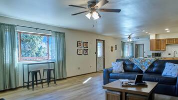 TV connectée, cheminée, baby-foot