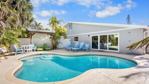 Pool - AMI Sunset Beach House with Heated Pool! (Holmes Beach)