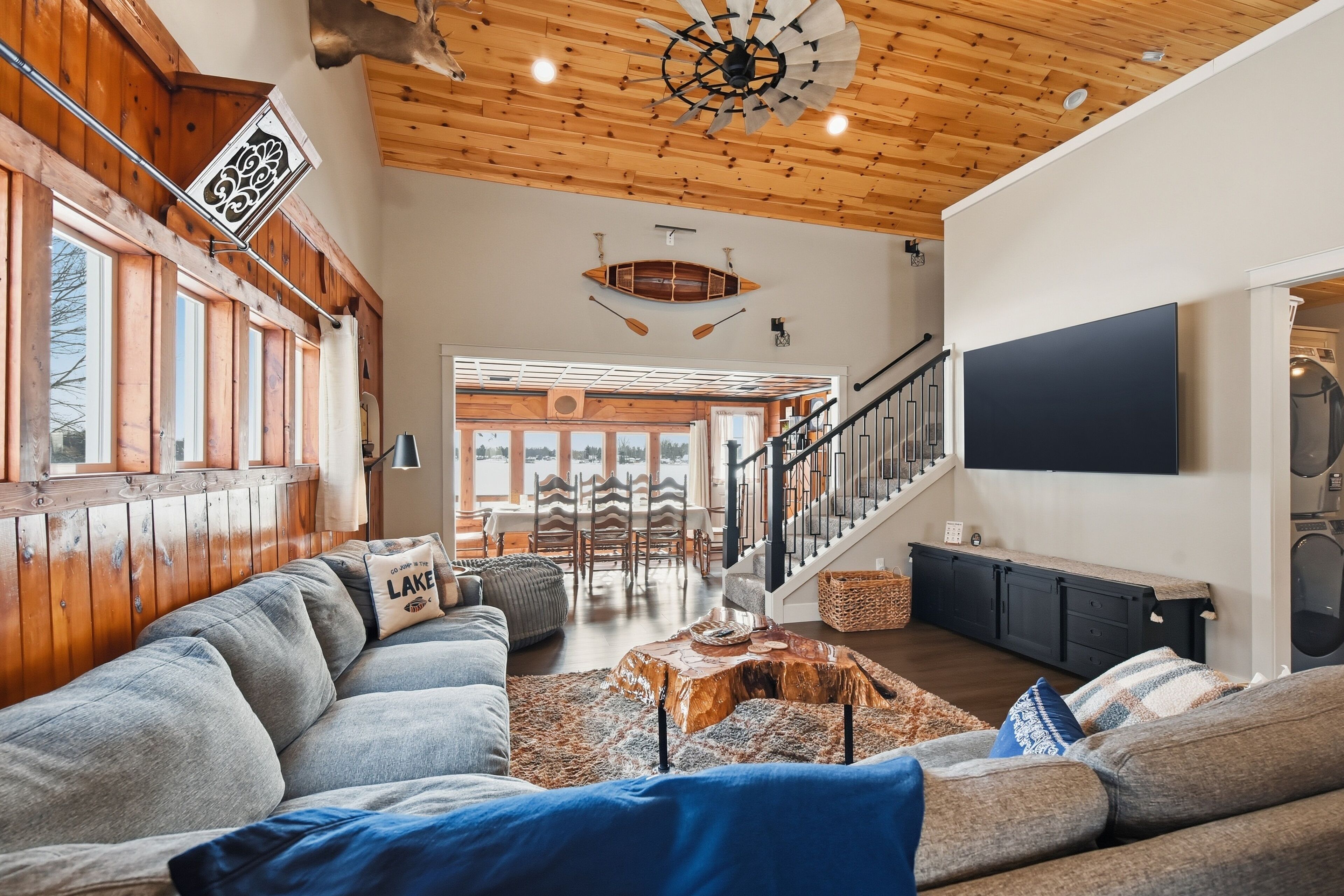 Smart TV, table football, books