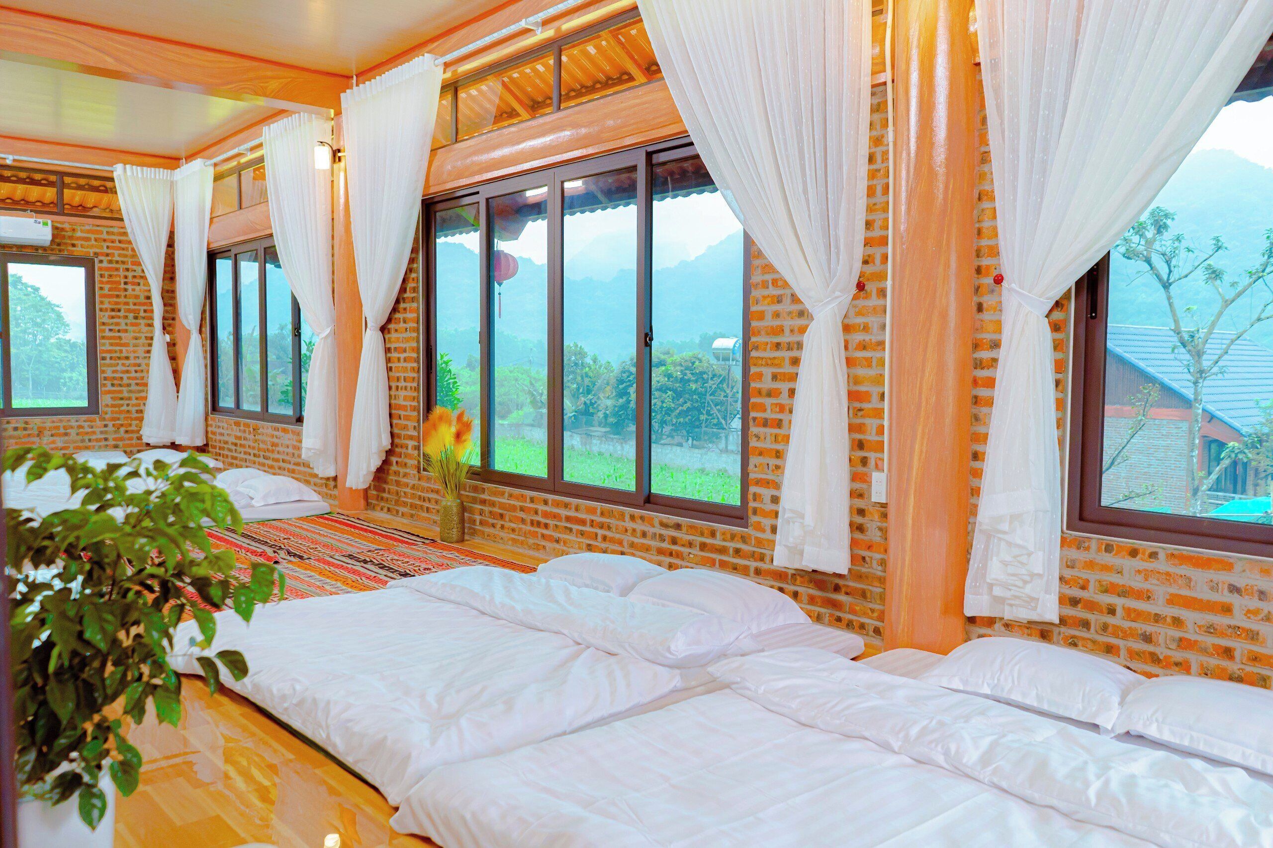 家庭共用宿舍, 多張床, 花園景觀 | 高級寢具、羽絨被、記憶床墊、獨特裝潢