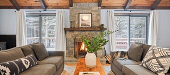 Catskills Mountain Home Near Windham w/ Fireplace & Open Living Deer Run Lodge by Avantstay