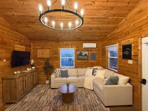 TV, DVD player, books, video library