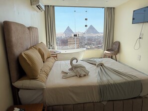 Premium bedding, memory-foam beds, free WiFi, bed sheets