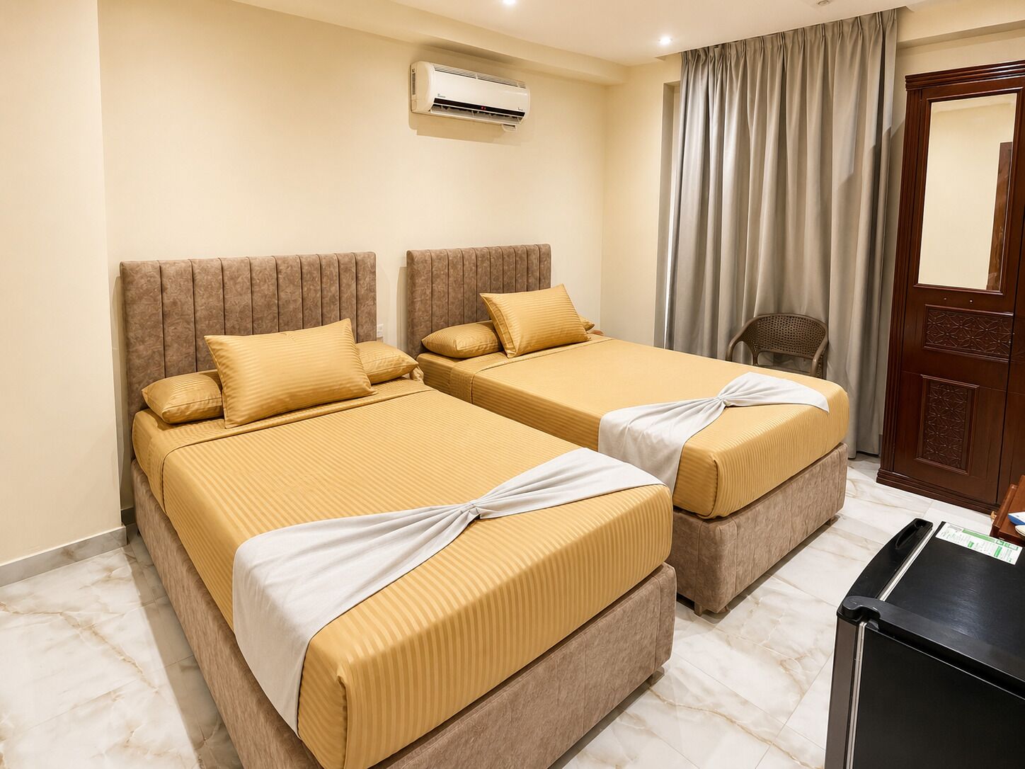 Premium bedding, memory-foam beds, free WiFi, bed sheets