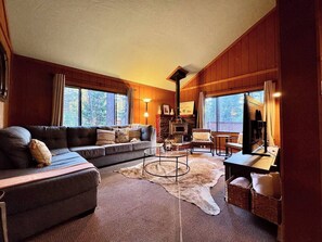 Televisión, chimenea