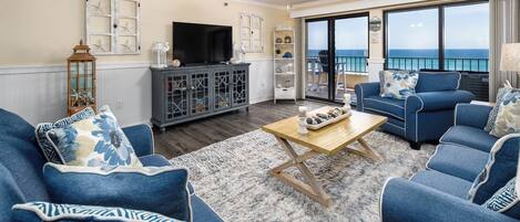 Condo (Surf Dweller 508 - Beachfront Boho) | Sala de estar