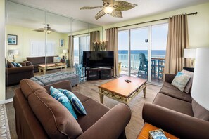 Appartement (Gulf Dunes 610 - Surfside Sanctuary) | Woonkamer | Televisie