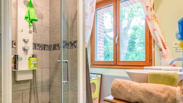 Shower, hair dryer