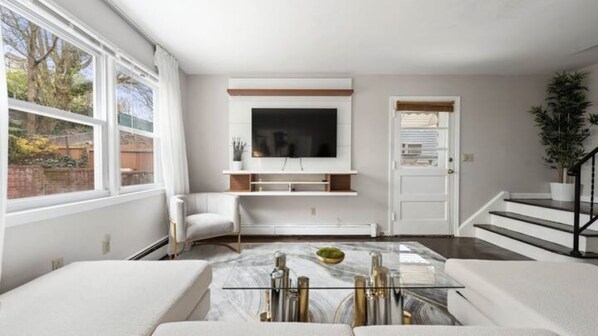 Luxury Apartment | Living area - Upscale 3BR NY Home with Free Parking (White Plains)