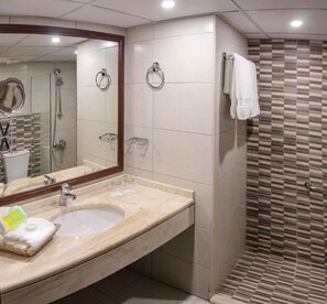 Standard Double or Twin Room | Bathroom | Shower, free toiletries, slippers, soap - POST heritage by EHC (Amman)