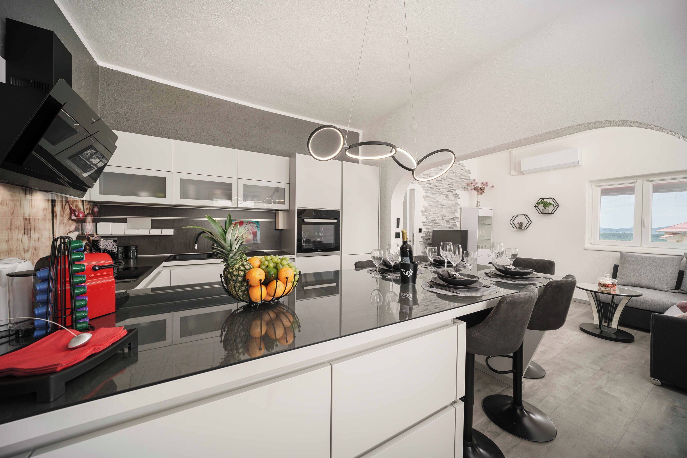 Villa | Private kitchen | Fridge, oven, stovetop, dishwasher