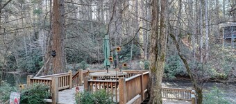 Tranquility on the Toccoa River - Dog-friendly, 4BR cabin w/hot tub in Suches!