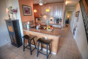 Fridge, microwave, oven, stovetop - Maui Vista 2408 - Deluxe 2 Bedroom with Ocean View (Kihei)