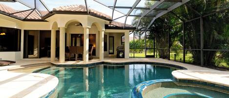 Outdoor pool, a heated pool