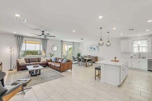 TV, fireplace - Luxury Desert Oasis with Private Pool and Spa (Surprise)