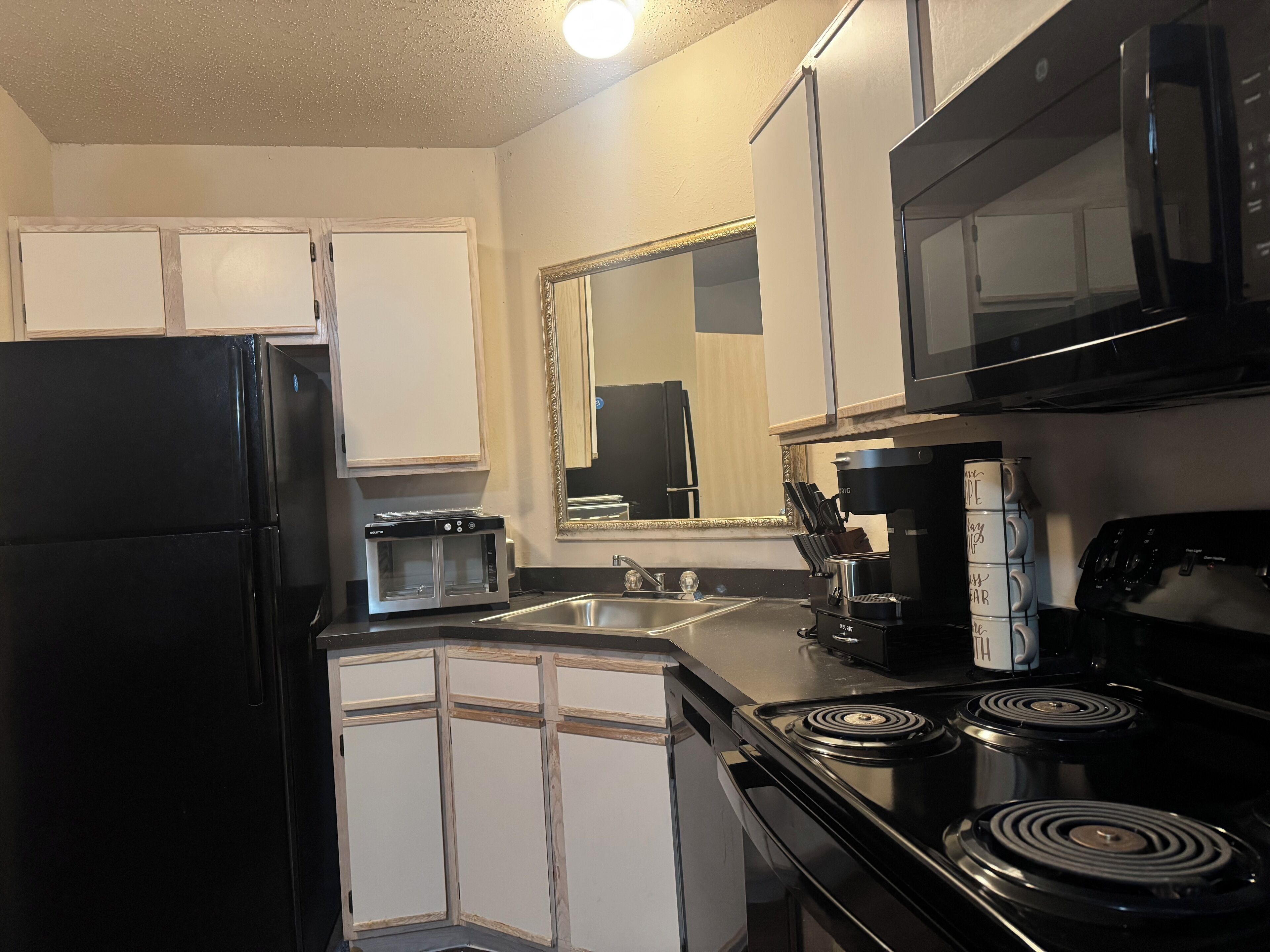 Microwave, oven, stovetop