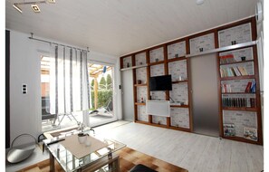 Bungalow | Living room - Bungalow mit Kamin in Dornumersiel (Dornum)