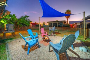 Terrace/patio - 3 Cozy Cottages | Fire Pit, Private Yards, Walkable Location in Spanish Village (Port Aransas)