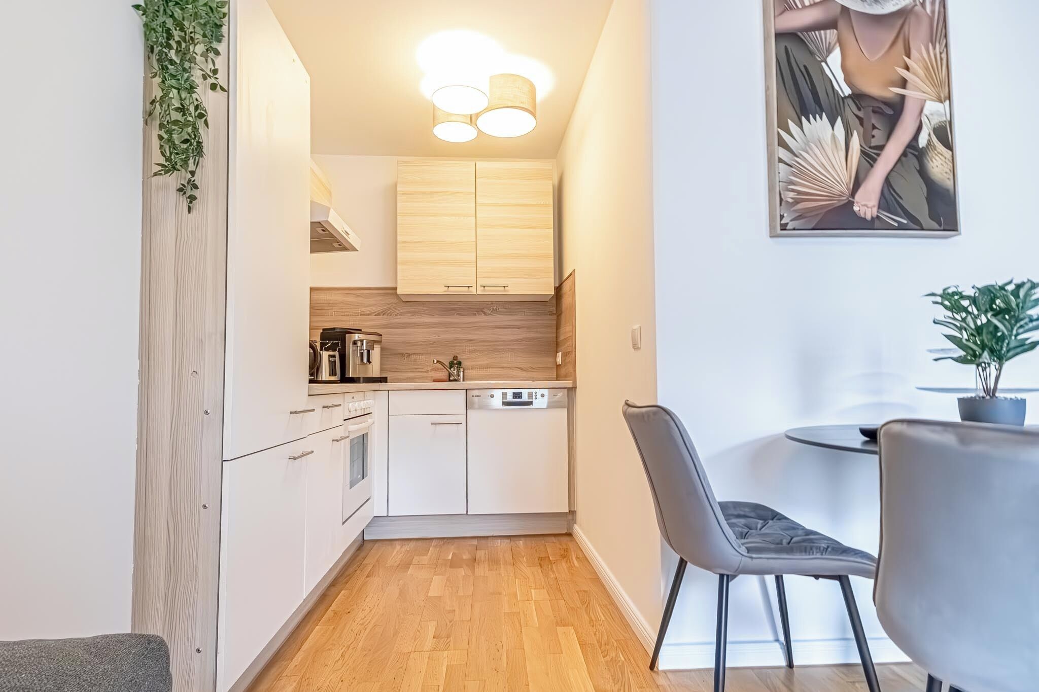 Basic Apartment | Private kitchen | Fridge, microwave, oven, stovetop