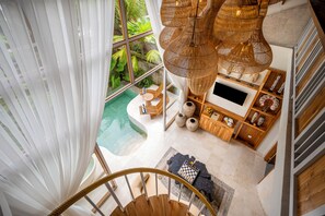 One Bedroom Villa with Garden View | Living area | Flat-screen TV - Govala Usada Ubud Villa (Tegallalang)