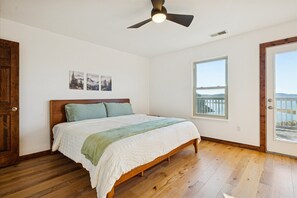 Desk, iron/ironing board, WiFi, bed sheets - Lighthouse Lookout by Beyond Expectations | Dog Friendly Lakeview Cabin w/ Dock & Hot Tub (Sevierville)