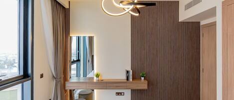 Luksusleilighet, balkong, byutsikt | Romfasilitet