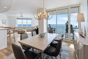 Dining - Aqua 1201 | 3 BR/3 BA Gulf-Front Corner Unit | VIP Beach Chairs Included (Panama City Beach)