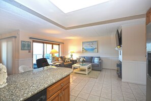 Interior - Beautiful and comfortable 2 bedroom oceanfront condo with free WiFi and beautiful ocean view located midtown just steps to the beach! (Ocean City)