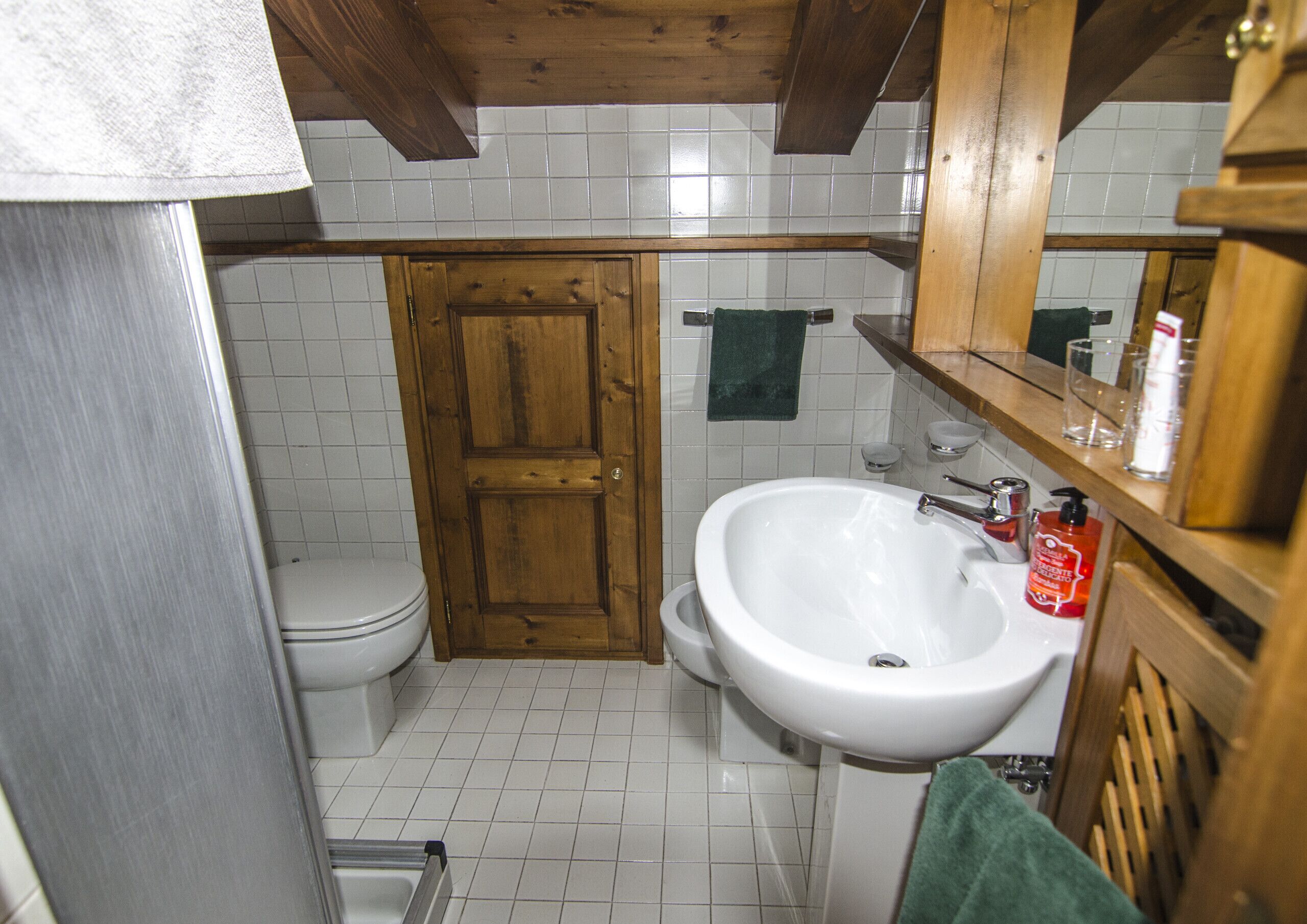 Dusj, hårføner, bidé og håndklær